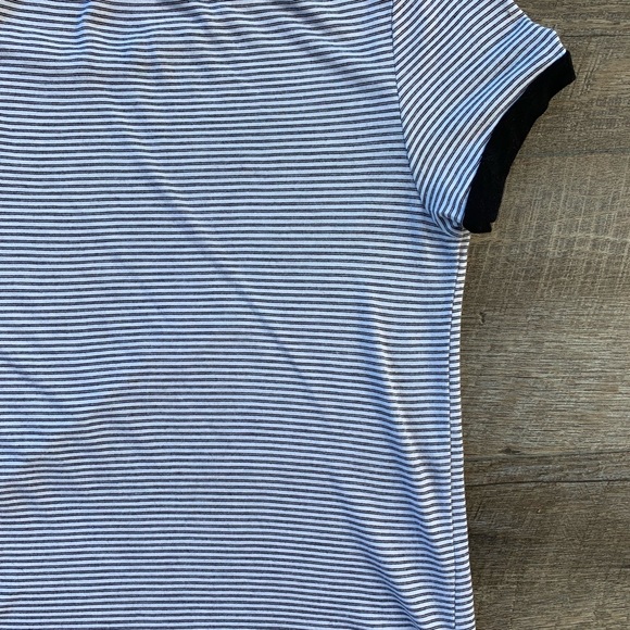 💙💙Peaches & Cream Black/White Striped Alien Top - Picture 8 of 9